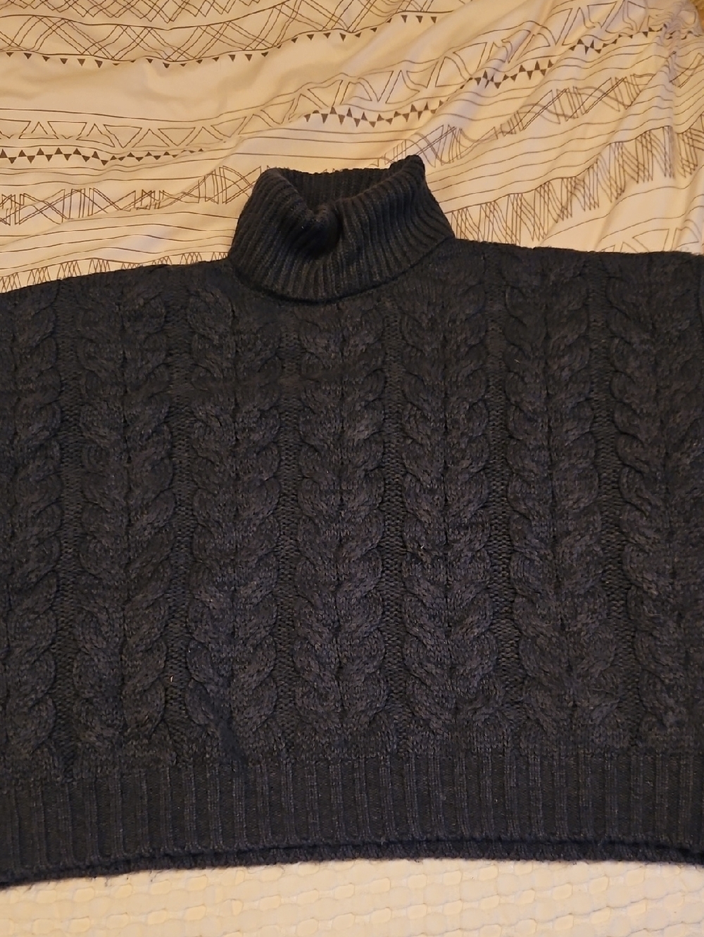 Oversized Cashmere Wool Blend Sweater Vest Size Small